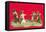 Kittens Playing Tug of War-null-Framed Stretched Canvas