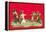 Kittens Playing Tug of War-null-Framed Stretched Canvas