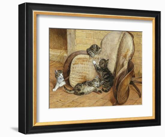 Kittens Playing-Frank Paton-Framed Giclee Print