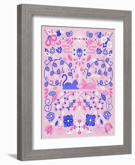 Kittens Symmetry-Cat Coquillette-Framed Art Print