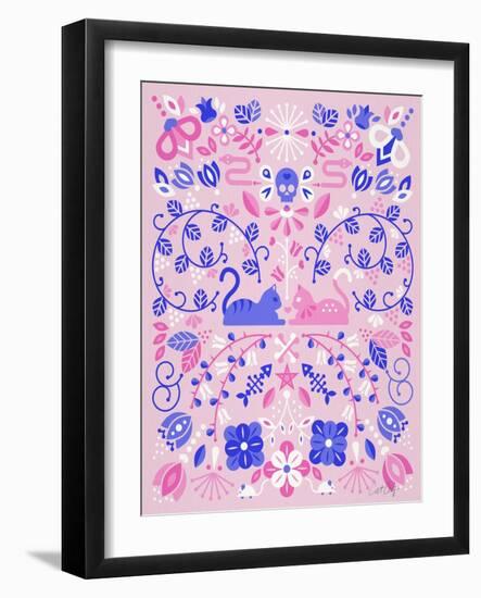 Kittens Symmetry-Cat Coquillette-Framed Art Print