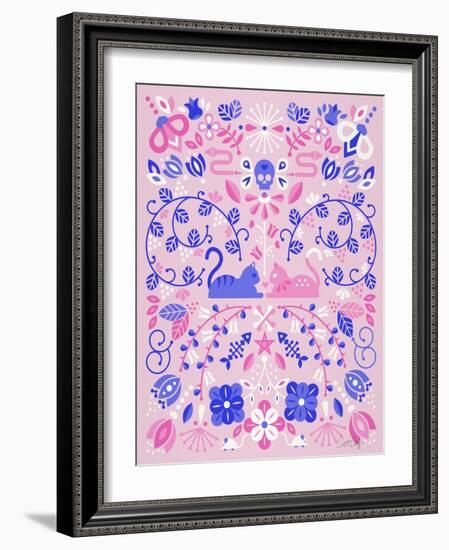 Kittens Symmetry-Cat Coquillette-Framed Art Print