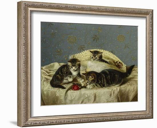 Kittens Up to Mischief-Horatio Henry Couldery-Framed Giclee Print