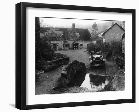 Kitty Brunell at the Wheel of a Ford Model A, Winsford, Somerset, 1930-null-Framed Photographic Print