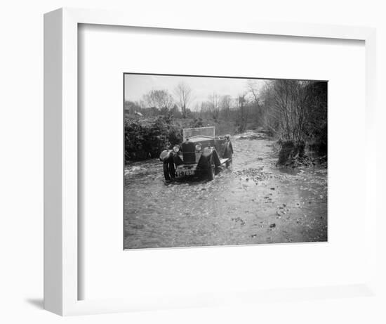 Kitty Brunell road testing a Riley 9 tourer, c1930-Bill Brunell-Framed Photographic Print