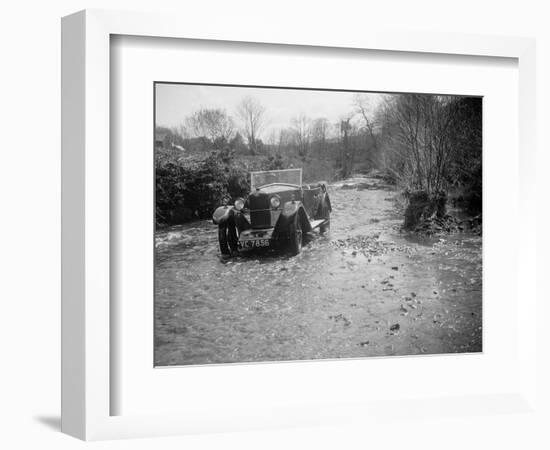 Kitty Brunell road testing a Riley 9 tourer, c1930-Bill Brunell-Framed Photographic Print