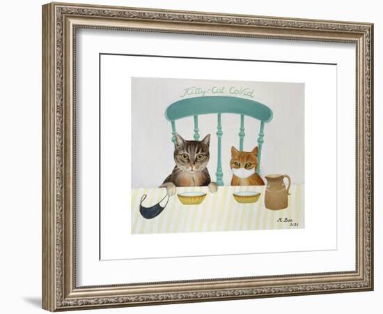 Kitty-Cat CoVid, 2022 (oil on canvas)-Magdolna Ban-Framed Giclee Print