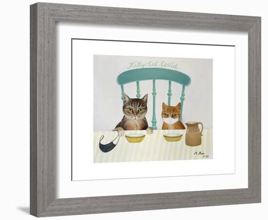 Kitty-Cat CoVid, 2022 (oil on canvas)-Magdolna Ban-Framed Giclee Print