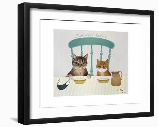 Kitty-Cat CoVid, 2022 (oil on canvas)-Magdolna Ban-Framed Giclee Print