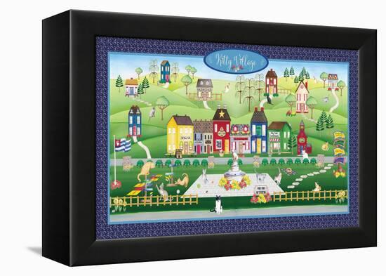 Kitty Cat Village-Andi Metz-Framed Stretched Canvas