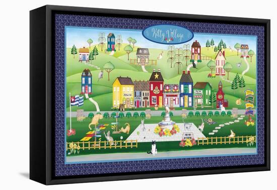 Kitty Cat Village-Andi Metz-Framed Stretched Canvas