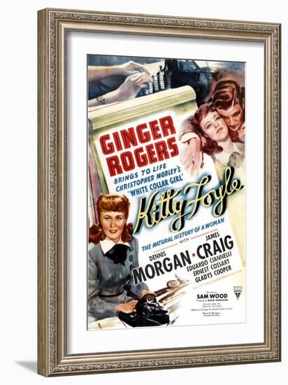 KITTY FOYLE, Ginger Rogers, Dennis Morgan, 1940-null-Framed Art Print