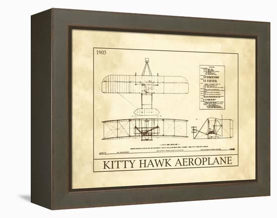 Kitty Hawk Aeroplane-null-Framed Stretched Canvas