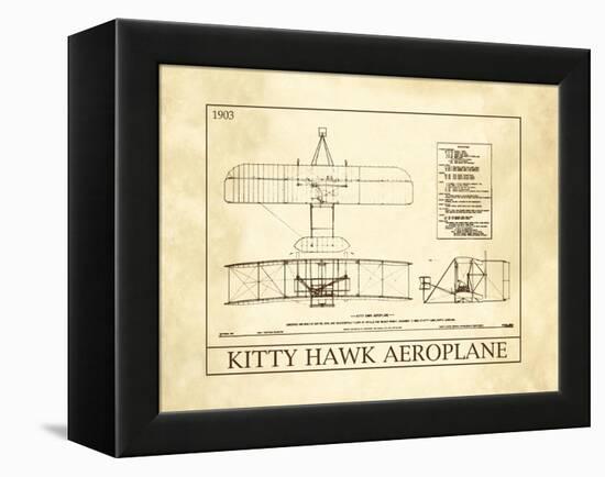 Kitty Hawk Aeroplane-null-Framed Stretched Canvas