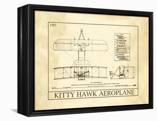 Kitty Hawk Aeroplane-null-Framed Stretched Canvas