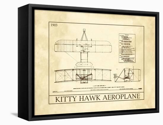 Kitty Hawk Aeroplane-null-Framed Stretched Canvas