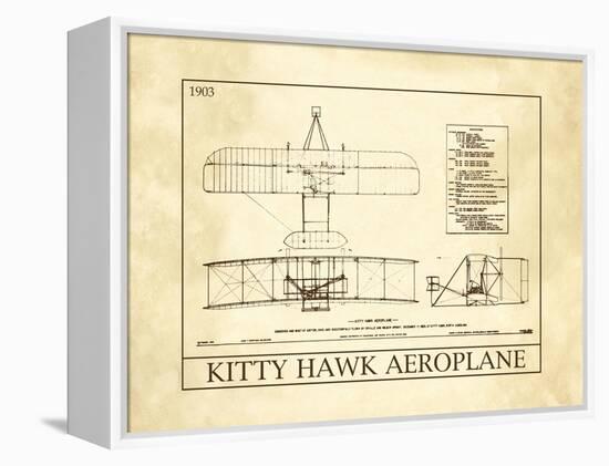 Kitty Hawk Aeroplane-null-Framed Stretched Canvas