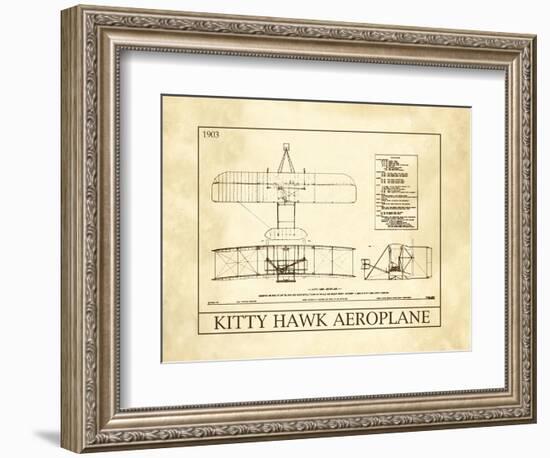 Kitty Hawk Aeroplane-null-Framed Art Print