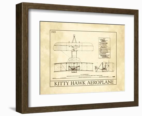 Kitty Hawk Aeroplane-null-Framed Premium Giclee Print