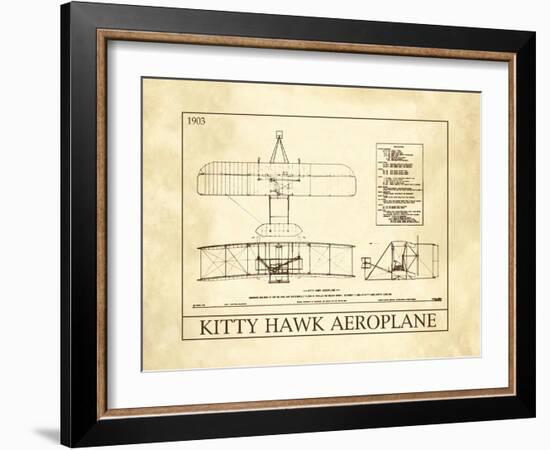 Kitty Hawk Aeroplane-null-Framed Art Print