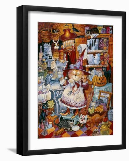 Kitty Kitchen Witch 2-Bill Bell-Framed Giclee Print