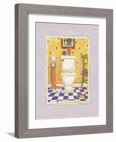 Kitty Toilette-Sudi Mccollum-Framed Art Print