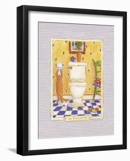 Kitty Toilette-Sudi Mccollum-Framed Art Print