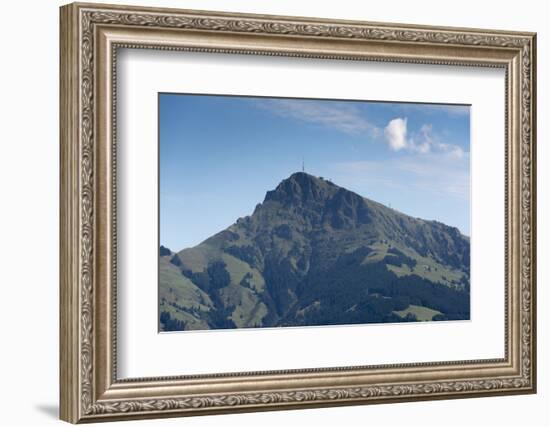 Kitzbuehel, Austria, Tyrol, Kitzbüheler Horn 1996 m seen from the Astberg-Roland T. Frank-Framed Photographic Print