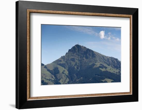 Kitzbuehel, Austria, Tyrol, Kitzbüheler Horn 1996 m seen from the Astberg-Roland T. Frank-Framed Photographic Print