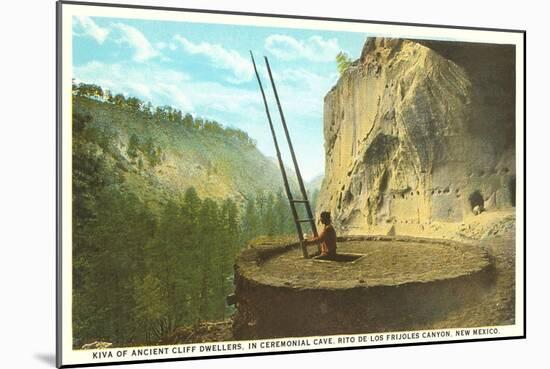 Kiva at Bandelier Park, New Mexico-null-Mounted Art Print