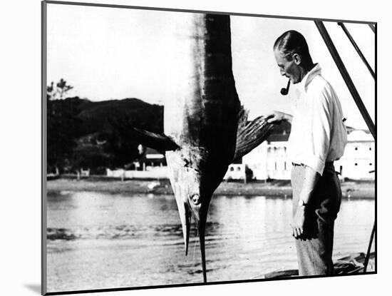 Kiwi Swordfish Catch-null-Mounted Photographic Print