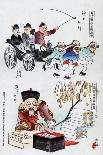 Chinese Cartoon, 1895-Kiyochika Kobayashi-Framed Giclee Print
