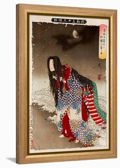 Kiyohime Change into River Snake, Thirty-Six Transformations-Yoshitoshi Tsukioka-Framed Premier Image Canvas