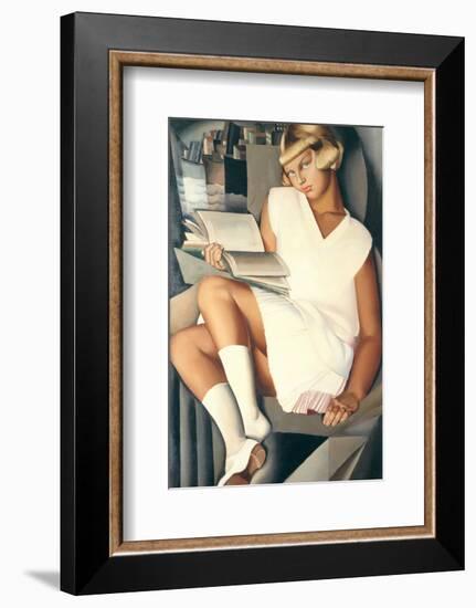 Kizette en Rose-Tamara de Lempicka-Framed Premium Giclee Print