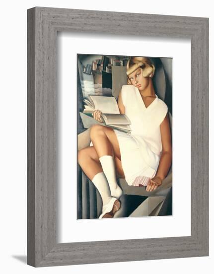 Kizette en Rose-Tamara de Lempicka-Framed Premium Giclee Print