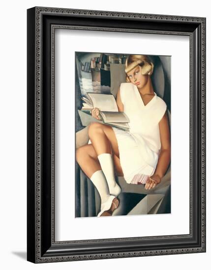 Kizette en Rose-Tamara de Lempicka-Framed Premium Giclee Print