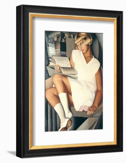 Kizette en Rose-Tamara de Lempicka-Framed Premium Giclee Print