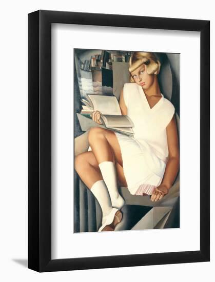 Kizette en Rose-Tamara de Lempicka-Framed Premium Giclee Print