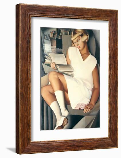 Kizette en Rose-Tamara de Lempicka-Framed Premium Giclee Print