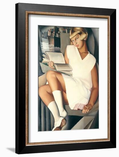 Kizette en Rose-Tamara de Lempicka-Framed Premium Giclee Print