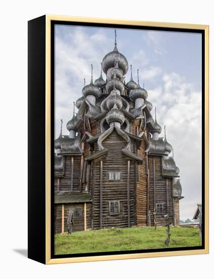 Kizhi Pogost Wooden Church. UNESCO World Heritage Site. Kizhi Island in Lake Onega. Karelia. Russia-Tom Norring-Framed Premier Image Canvas