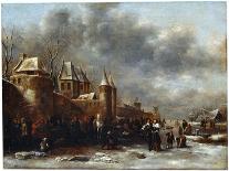 Ice Skaters, 17th Century-Klaes Molenaer-Mounted Giclee Print