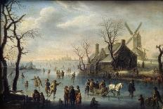 Ice Skaters, 17th Century-Klaes Molenaer-Mounted Giclee Print