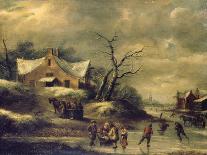 Ice Skaters, 17th Century-Klaes Molenaer-Framed Premier Image Canvas