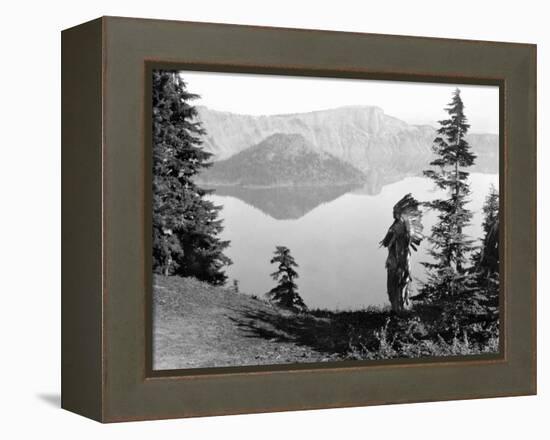 Klamath Chief, C1923-Edward S^ Curtis-Framed Premier Image Canvas