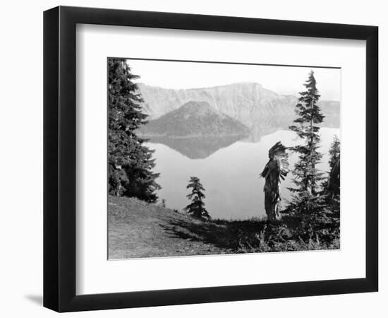 Klamath Chief, C1923-Edward S^ Curtis-Framed Photographic Print