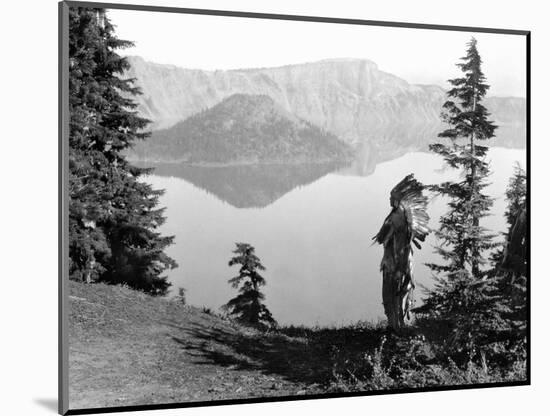 Klamath Chief, C1923-Edward S^ Curtis-Mounted Photographic Print