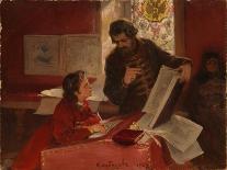 Nikita Zotov Teaches Young Peter I, 1902-Klavdi Vasilyevich Lebedev-Giclee Print