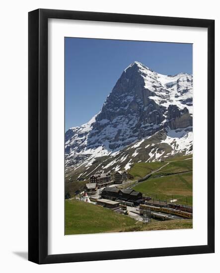 Kleine Scheidegg and Eiger Near Grindelwald, Bernese Oberland, Swiss Alps, Switzerland, Europe-Hans Peter Merten-Framed Photographic Print