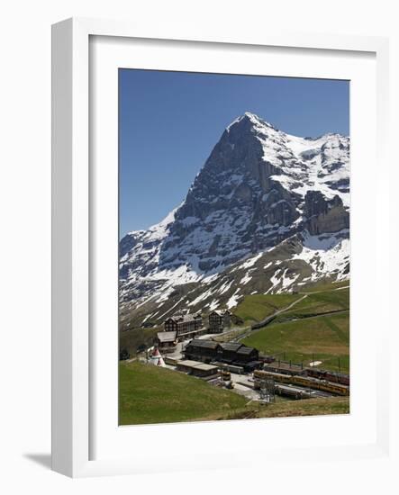 Kleine Scheidegg and Eiger Near Grindelwald, Bernese Oberland, Swiss Alps, Switzerland, Europe-Hans Peter Merten-Framed Photographic Print